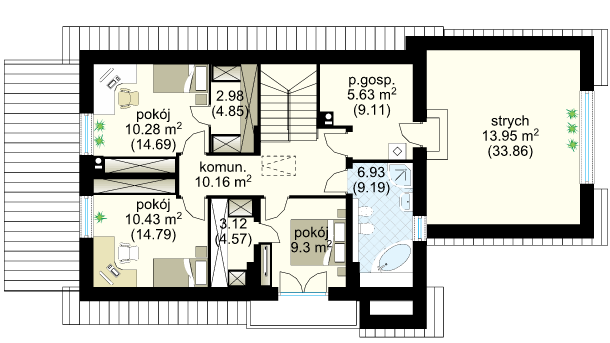 Планировка проекта дома №pl-13 Akord VI NF40_pl3.png